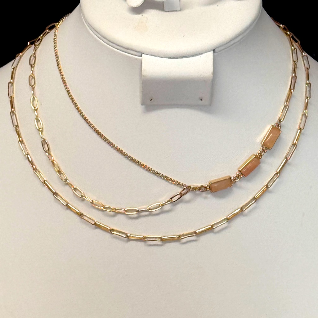 Laundry By Shelli Segal Gold Triple Layer Necklace 155-175 Inch 29$